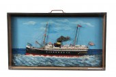 SHIPS DIORAMA - Circa 1920 Shi