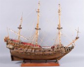 SHIP'S MODEL OF A WOODEN SPANI