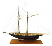 SHIP'S MODEL, TWO MASTS WITH S