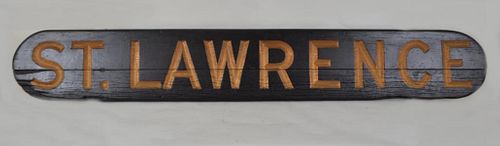 SHIP'S NAMEBOARD, TUGBOAT "ST.