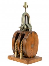 SHIP'S PULLEY TABLE LAMPShip's