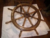 SHIPS WHEEL COFFEE TABLEOld sh