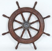 SHIP'S WHEEL WITH BRONZE HUB E