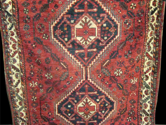 Shiraz Carpet,  4' 4" x 5' 5".