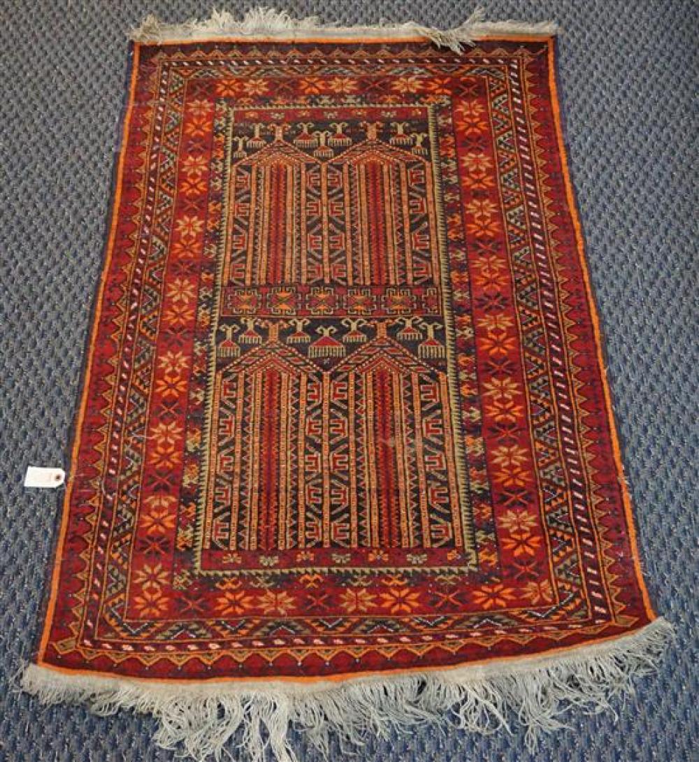 SHIRAZ PRAYER RUG AND A CHINESE