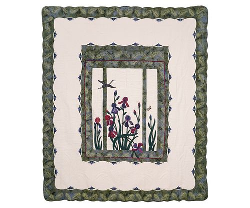 SHIRLEY SHENK APPLIQUE QUILTLarge