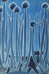 SHIRO KASAMATSU WOODBLOCK CAT