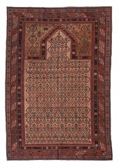 SHIRVAN DESIGN PRAYER RUG: 5’8