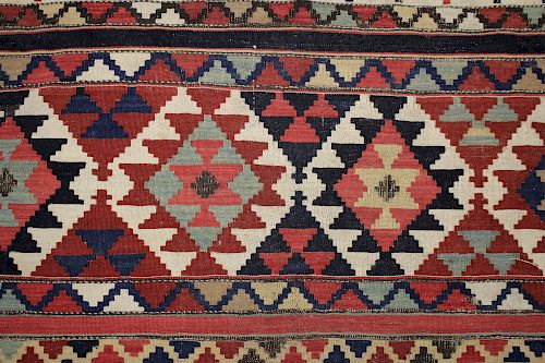 SHIRVAN KILIM RUG5'-4" by 7'-5"
