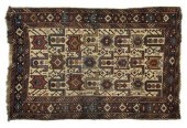 Shirvan rug, repeating hook de