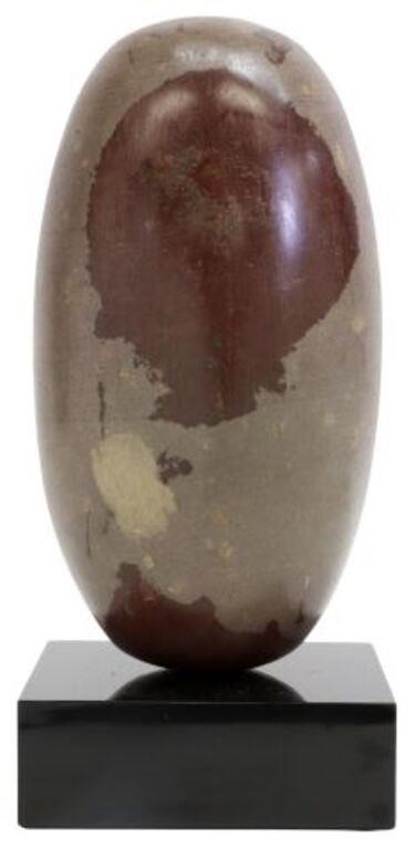 SHIVA LINGAM STONE ON BLACK