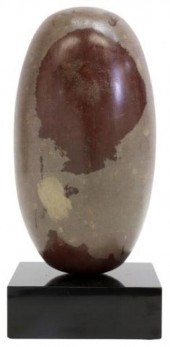 SHIVA LINGAM STONE ON BLACK MA