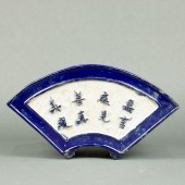 SHIWAN LEAD GLAZED FAN SHAPE J