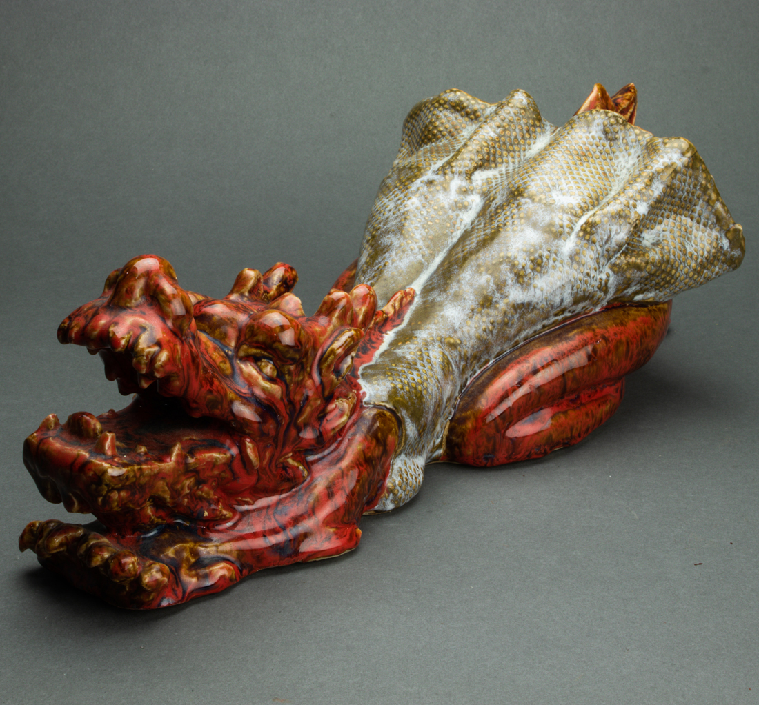 SHIWAN POTTERY FIGURE OF A DRAGON