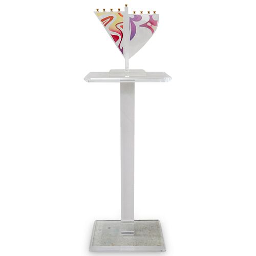 SHLOMI HAZIZA LUCITE MENORAH WITH