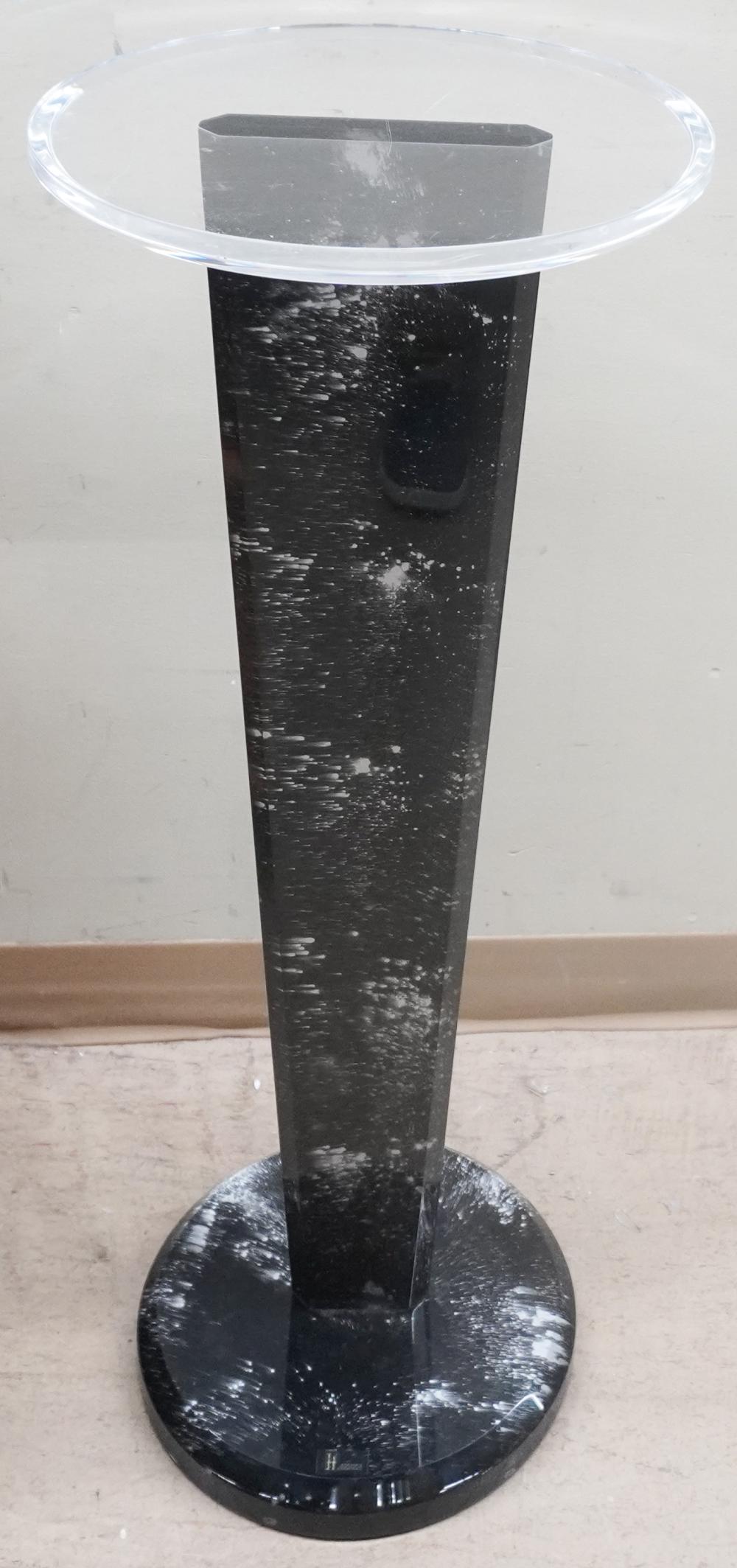 SHLOMI HAZIZA LUCITE STAND, 36 X 14