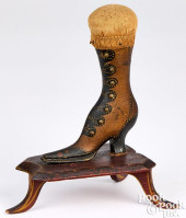 SHOE PINCUSHION<br>Carved and