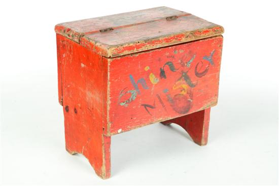 SHOE SHINE BOX.  American  20th