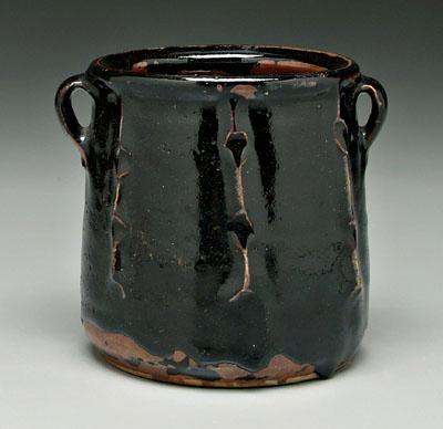 Shoji Hamada stoneware jar, squat