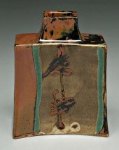 Shoji Hamada stoneware vase (J