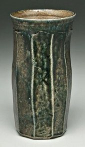 Shoji Hamada stoneware vase (J