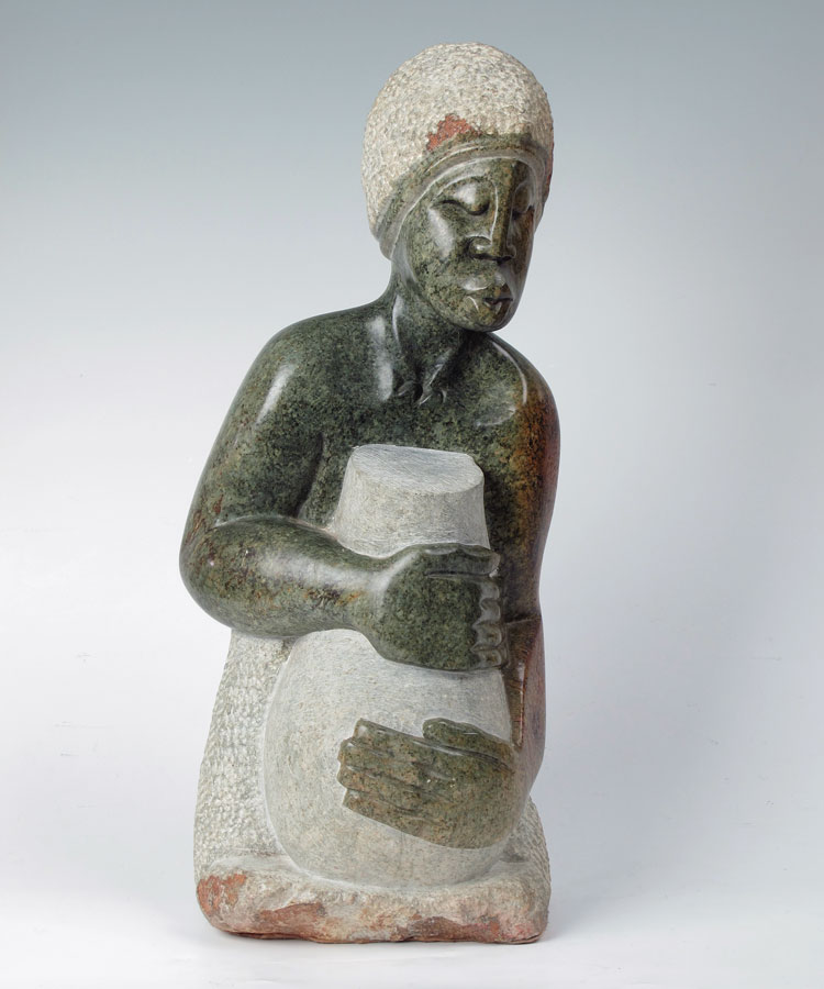 SHONA AFRICAN WOMAN SCULPTURE: