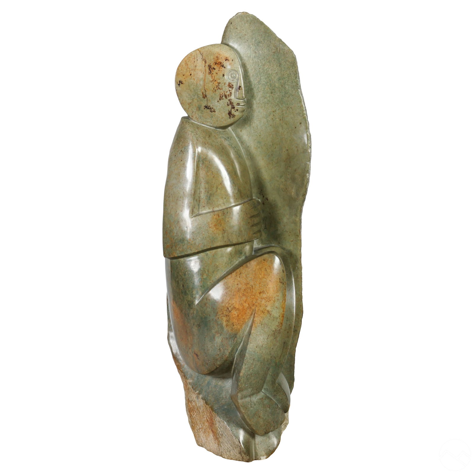 SHONA STYLE FIGURAL CARVED GREEN
