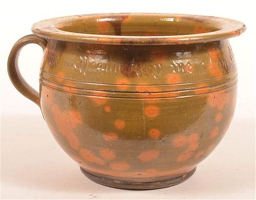 SHOONER MOTTLE GLAZED REDWARE