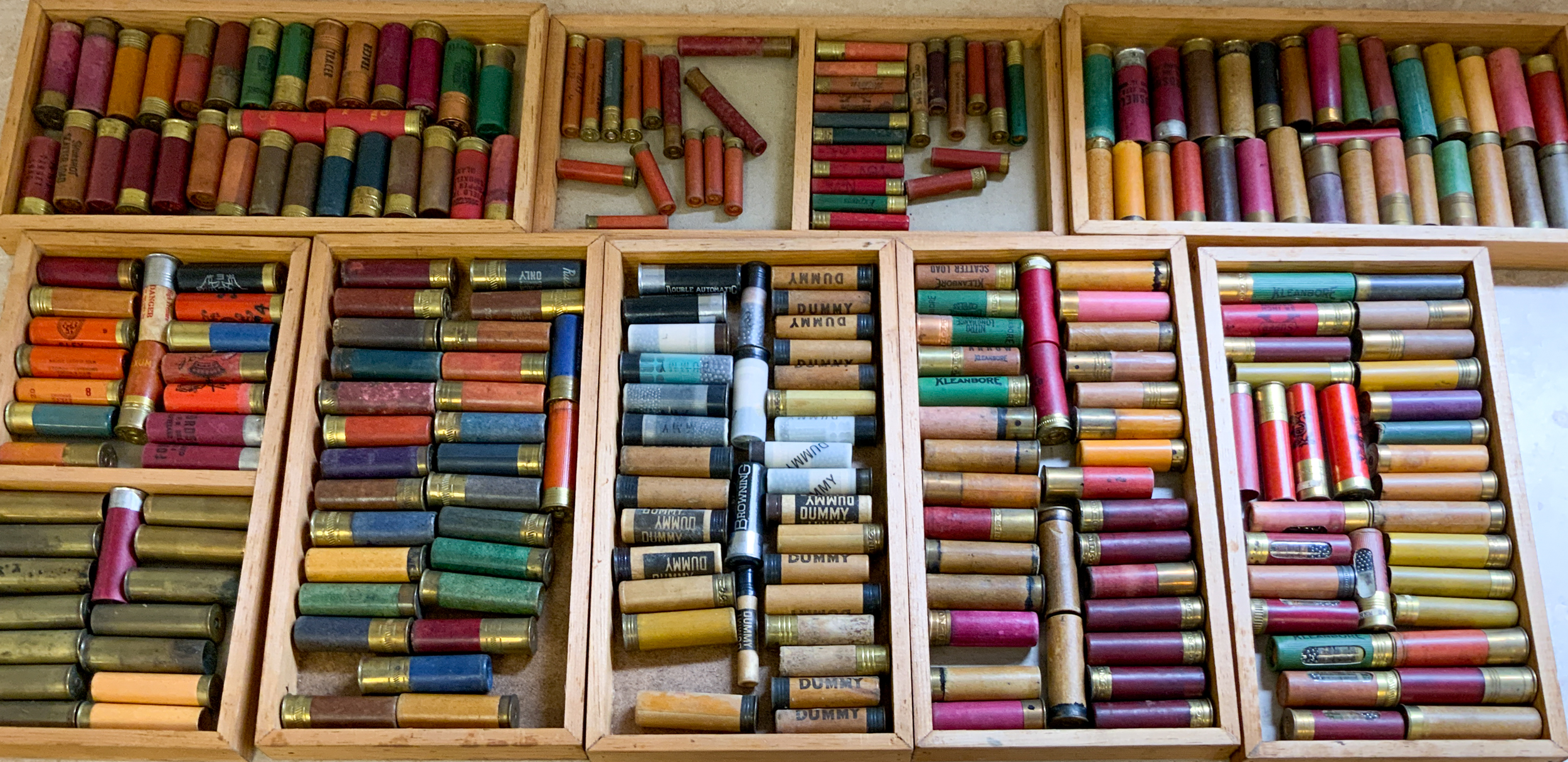 SHOT SHELL COLLECTION 8 trays.