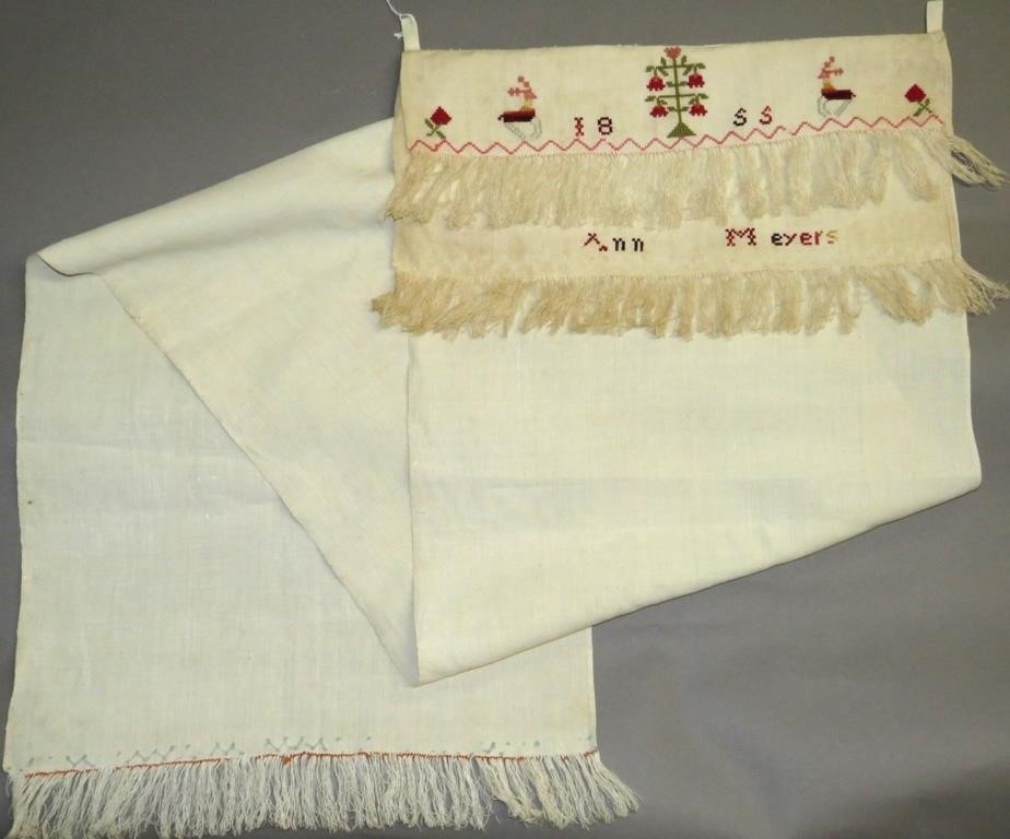 SHOW TOWEL BY ANN MEYERSca. 1855
