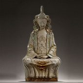 SHUFU KILN GUANYIN STATUE<br>H
