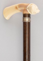 SHY DOG CANE LATE 19TH/EARLY 2