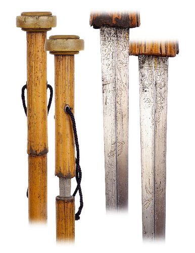 SIAM HORN AND MALACCA SWORD CANE-Ca