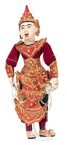 SIAMESE MARIONETTE FIGURE.Siamese