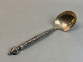 SIAMESE SILVER SERVING SPOON,