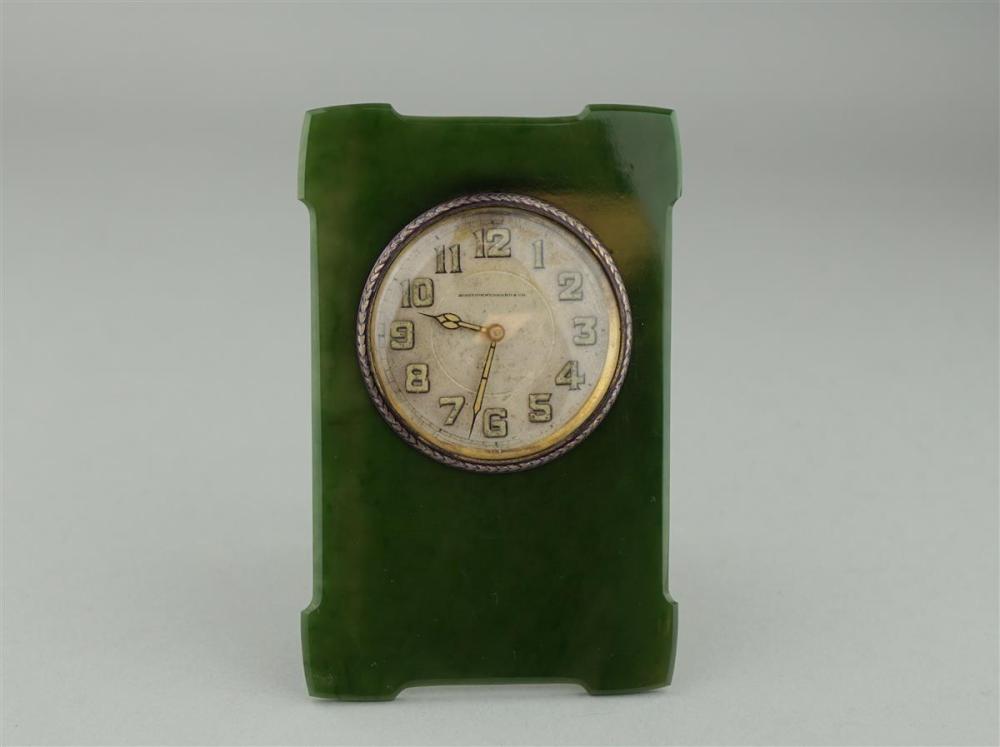 SIBERIAN NEPHRITE JADE DESK CLOCK