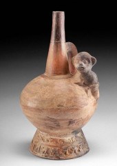 SICAN POTTERY STIRRUP VESSEL W