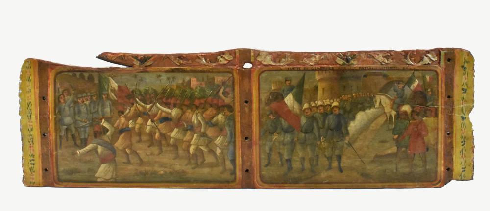SICILIAN PAINTED WOOD CART