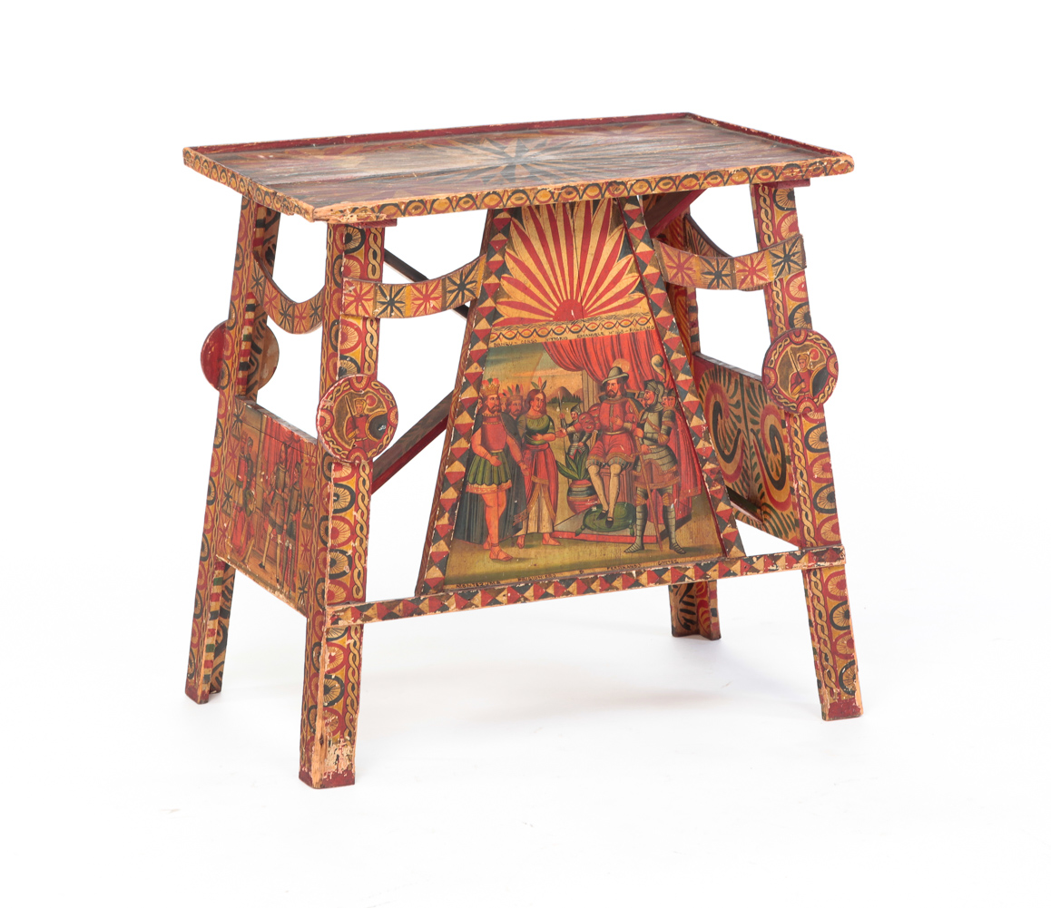 SICILIAN SCENIC DECORATED STAND.