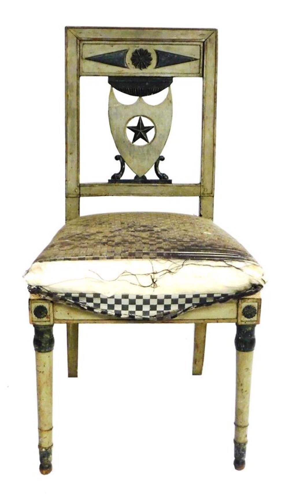 SIDE CHAIR, FRENCH, LATE 18TH C.,