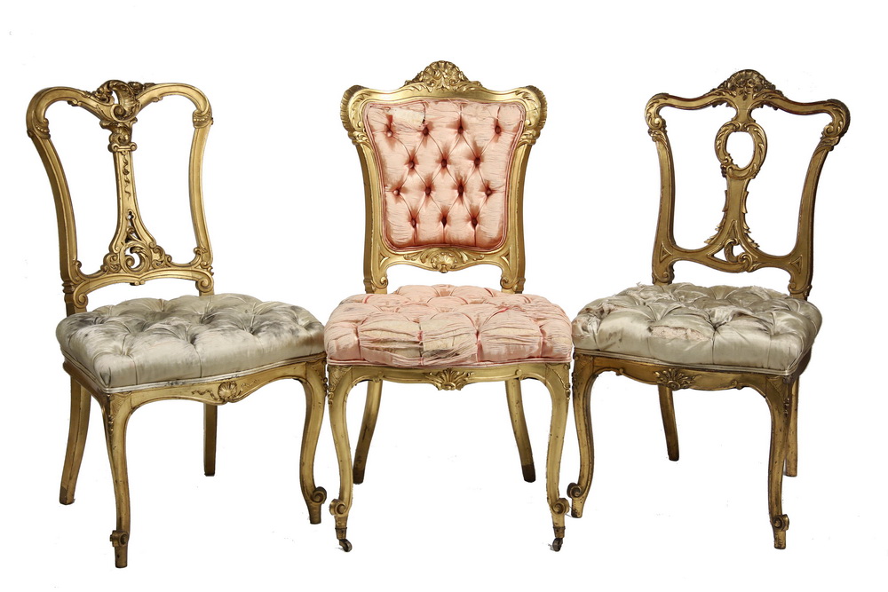 SIDE CHAIRS - Lot of (3) ca 1900
