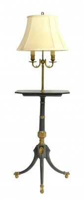 SIDE TABLE WITH ATTACHED LAMP,