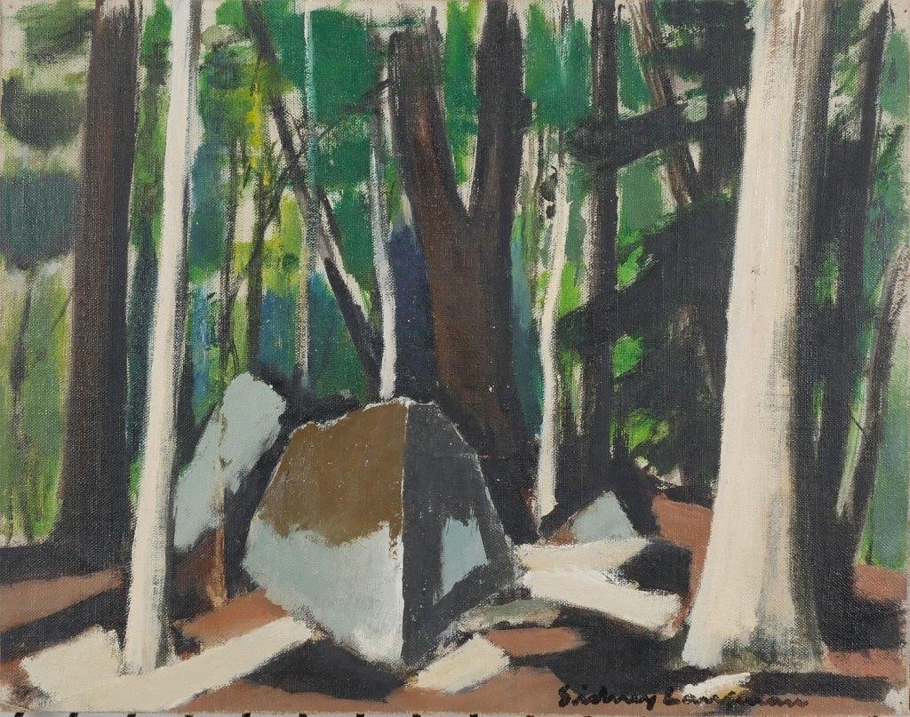 SIDNEY LAUFMAN, OIL ON MOUNTED