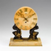 Sienna marble, gilt and patina