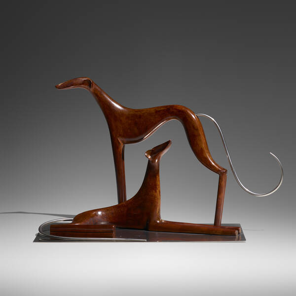 Sier Kunst. Pair of Hounds. c.