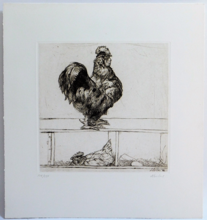 SIGMUND ABELES REALIST ENGRAVING OF