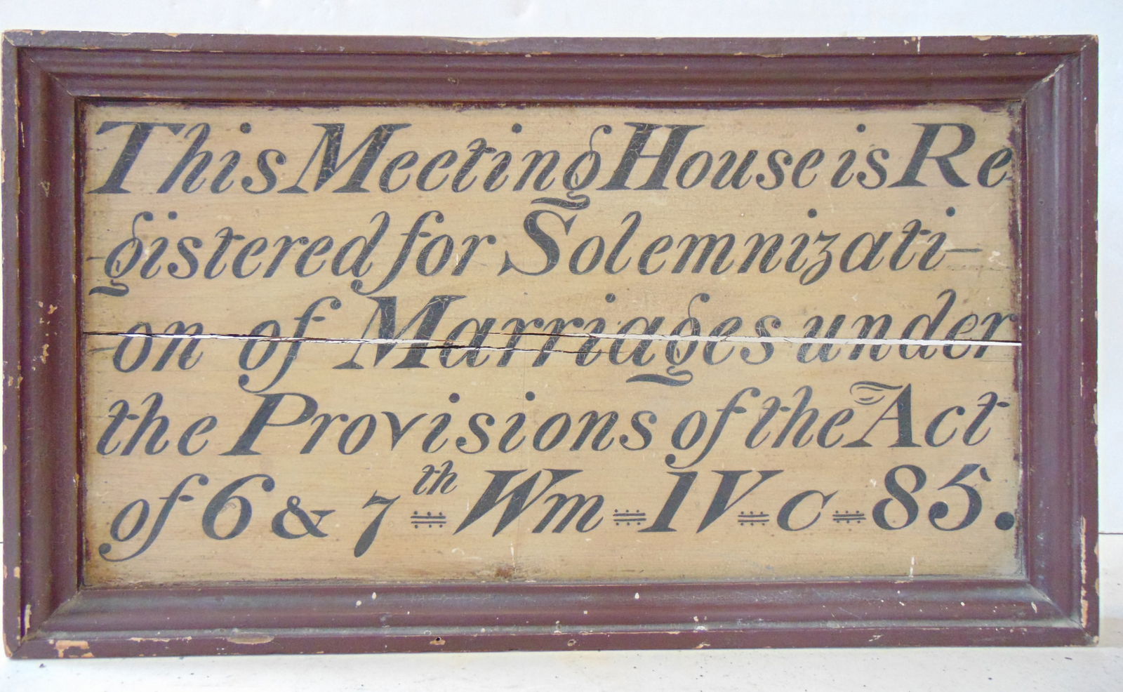 SIGN 19TH CENTURY PAINTED WOOD
