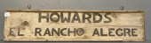 SIGN HOWARDS EL RANCHO WOODEN,