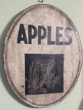 SIGN, WOODEN, HAND-PAINTED, 'A