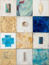 SIGNED 12 PART ENCAUSTIC ON CA